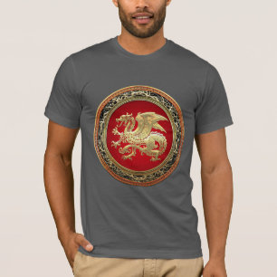 [700] Isländsk drake, Landvættir [guld] T-shirt