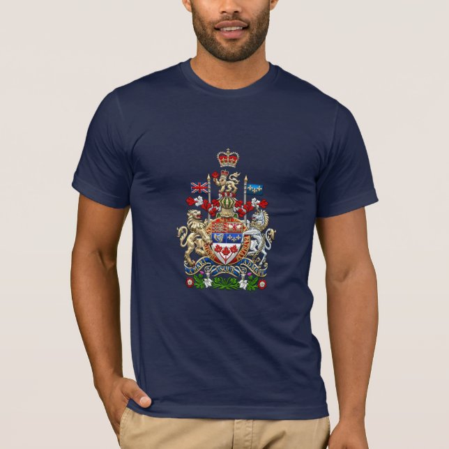 [700] Kanada vapensköld [3D] Tee Shirt (Framsida)