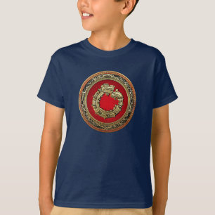 [700] Serpent Gud Quetzalcoatl [Guld] T-shirt