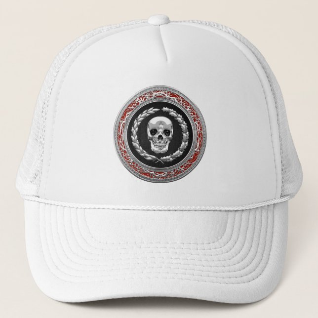 [700] Silver Skull Truckerkeps (Framsida)