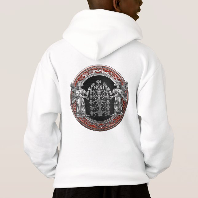[700] Två Silver Ninurtas med Livets träd T Shirt (Baksida)