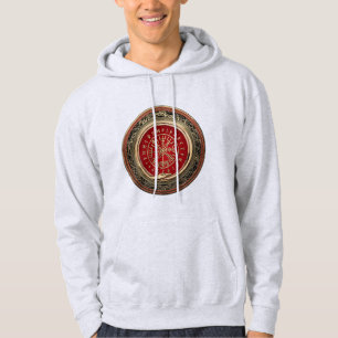 [700] Vegvisir - Viking Guld Magic Runic Compass Hoodie