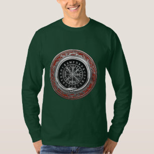 [700] Vegvisir - Viking Silver Magic Runic Compass T Shirt