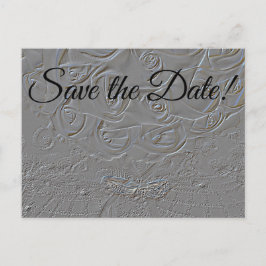 7060-E-Embossed Bouquet & Ringar Vykort