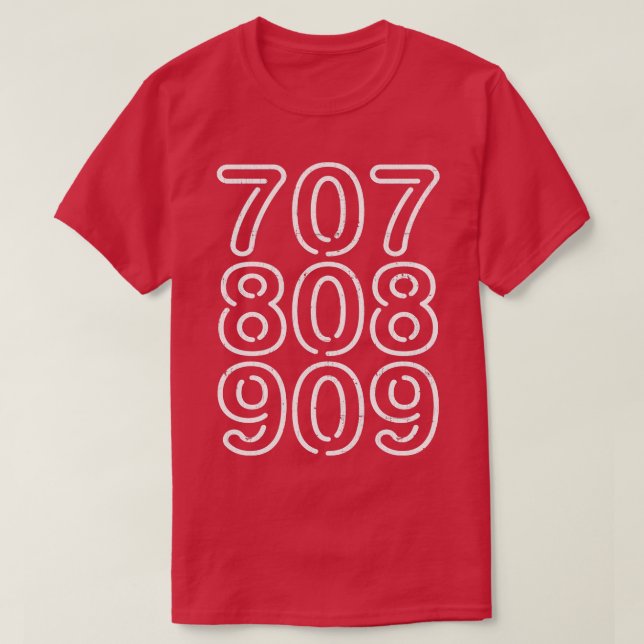 707 808 909 Drum Maskiner T Shirt (Design framsida)