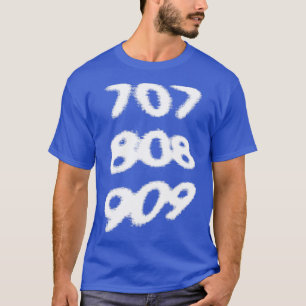 707 808 909 Glitch Aesthetic Design T Shirt