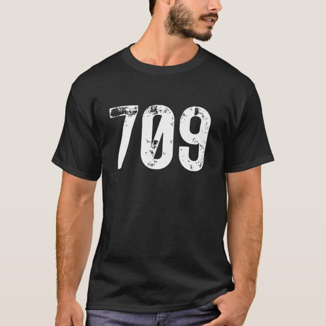 709 Area Code Newfoundland Labrador Mobile Area Co T Shirt (Framsida)