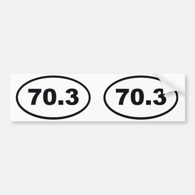 70,3 miles halv Triathlon Bildekal (Framsidan)