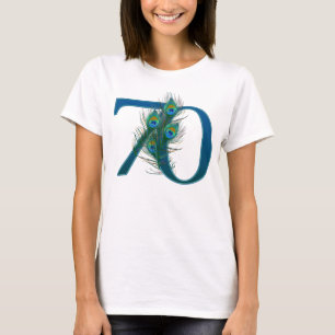 70/70th numrerar födelsedag eller årsdag t-shirt