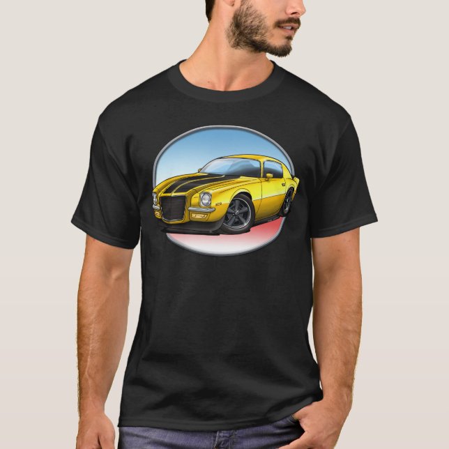 70-73 gult B Camaro.png Tee (Framsida)