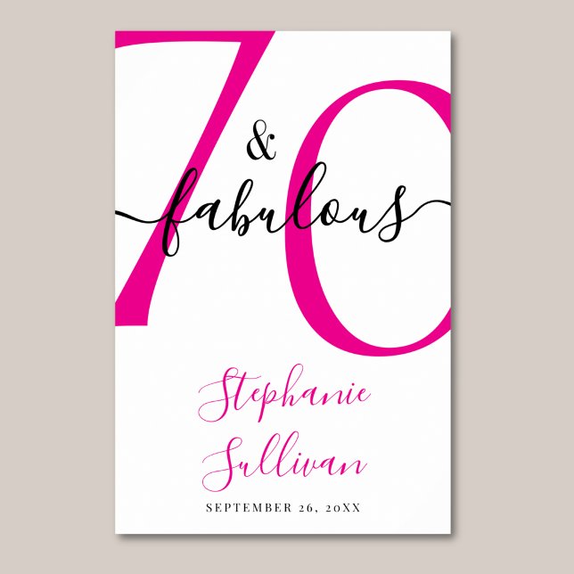 70 And Fabulous Birthday Party  Poster (Skapare uppladdad)