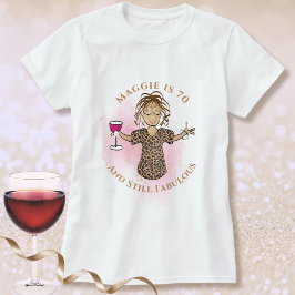 70 and Fabulous Funny Cartoon 70th Birthday Ethnic T Shirt