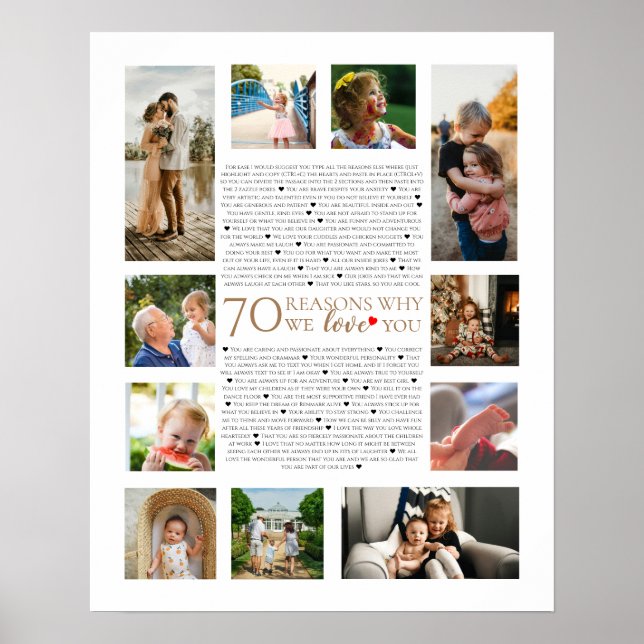 70 anledningar till att vi kärlek fyller 80 år 60  poster (Framsidan)