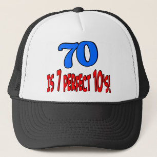 70 är 7 perfekta 10's (BLÅTT) Keps