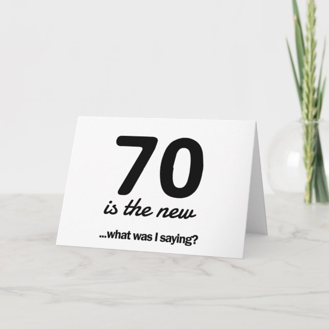 70 Är det nya.. Vad sa jag? Kort (Framsida)