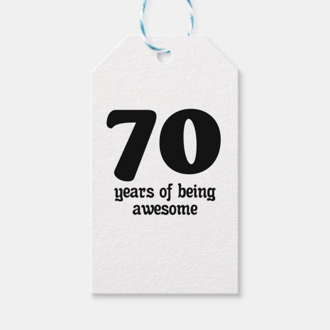 70 år efter fantastisk presentetikett (Framsidan)