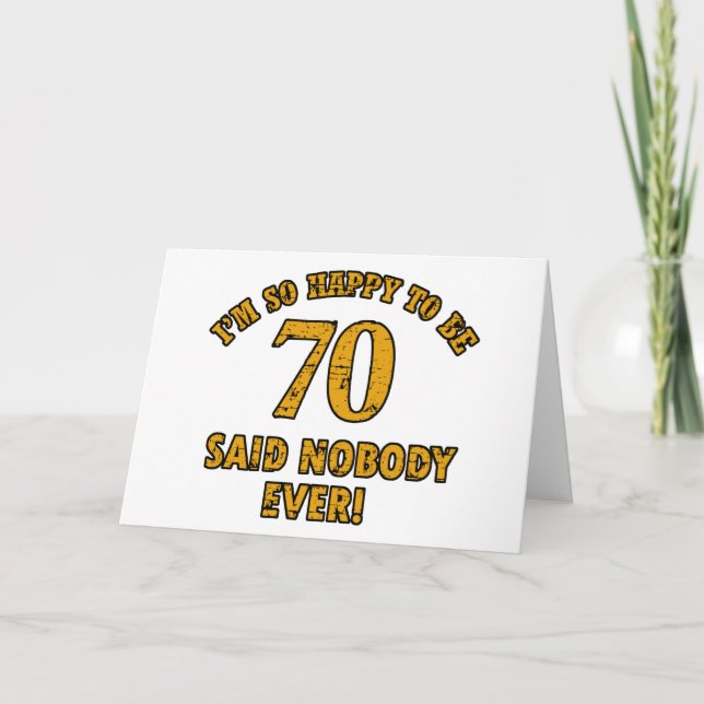 70 år gamla födelsedagskalender kort (Framsida)