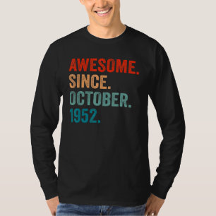 70 år gammal 70-årsdag Män Fantastisk sedan oktobe T Shirt