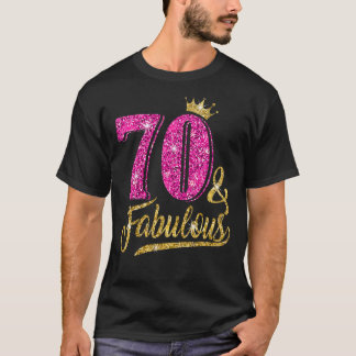 70 år gammal 70 och Fabulous 70:e födelsedagspress T Shirt