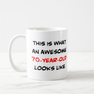 70 år gammal, fantastisk kaffemugg