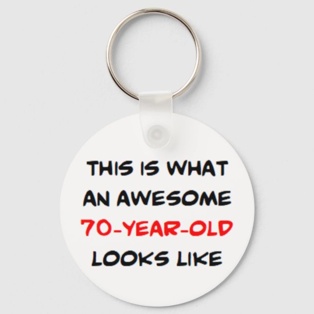 70 år gammal, fantastisk nyckelring (Framsida)