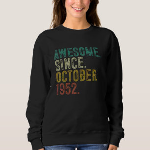 70 år gammal Fantastisk sedan oktober 1952 70:e fö T Shirt
