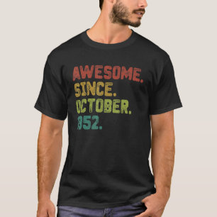70 år gammal Fantastisk sedan oktober 1952 70:e fö T Shirt