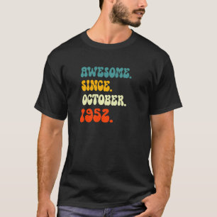 70 år gammal Fantastisk sedan oktober 1952 För man T Shirt