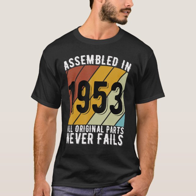 70 år gammal födelsedagsbil Fläkt, född 1953 70 Bi T Shirt (Framsida)