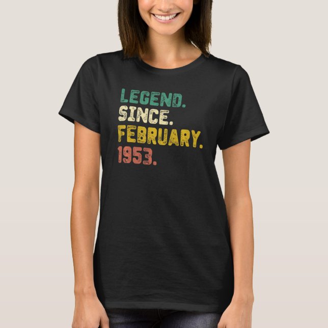 70 år gammal förklaring sedan februari 1953 70:e f t shirt (Framsida)