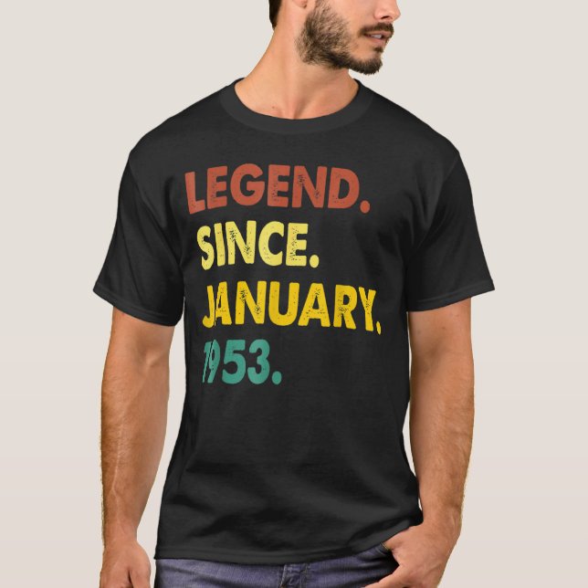 70 år gammal förklaring sedan januari 1953 70:e fö t shirt (Framsida)
