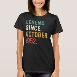 70 år gammal förklaring sedan oktober 1952 70:e fö t shirt