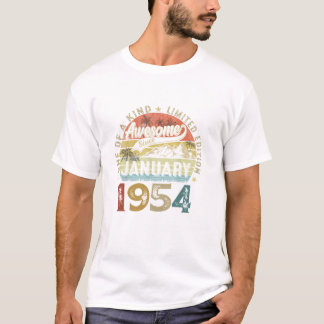 70 år gammal januari 1954 t shirt