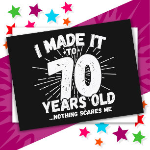 70 år gammal sarkastisk meme rolig 70-årsdag vykort