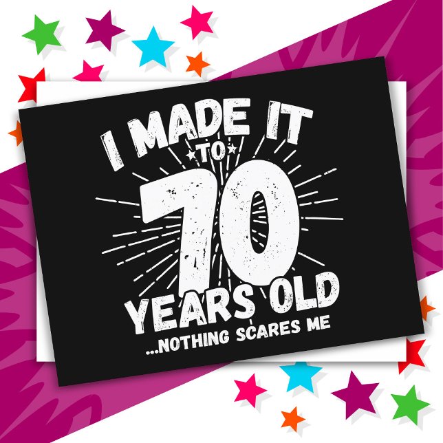 70 år gammal sarkastisk meme rolig 70-årspresent vykort (Skapare uppladdad)