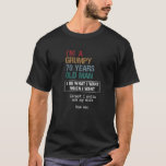 70 år Grumpy Old Man Funny Birthday T Shirt<br><div class="desc">70-årig grumpy gamle man Funny Birthday</div>