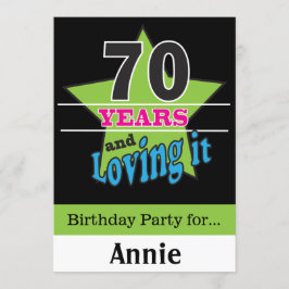 70 år och Loving! | 70:e födelsedagen Inbjudningar