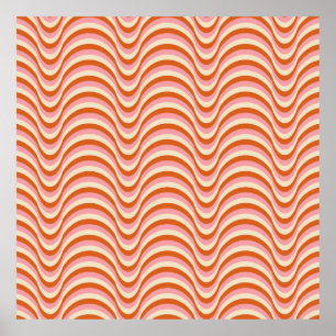 70 är Retro Seamless Mönster. 60- och 70-årsjubile Poster