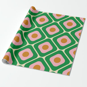 70 är Retro Seamless Mönster. 60- och 70-årsjubile Presentpapper