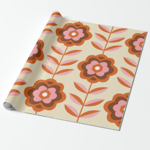 70 är Retro Seamless Mönster. 60- och 70-årsjubile Presentpapper