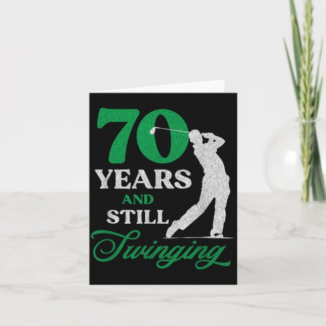 70-årig golfare_ golfcitat golf 70-årsdag kort (Framsida)