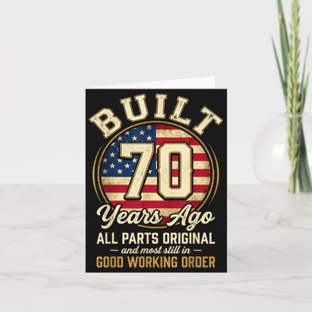 70-årig man patriotisk amerikansk flagga pappa 70- kort (Framsida)
