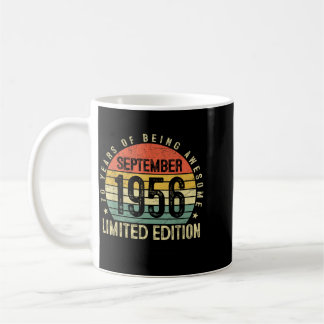 70-årig vintage född i september 1956 70-årsdag kaffemugg