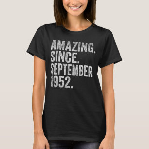 70-åriga 70:e födelsedagen Fantastisk sedan septem T Shirt