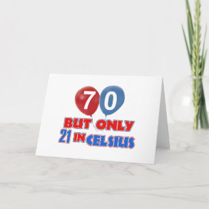 70-åriga födelsedagskalender kort