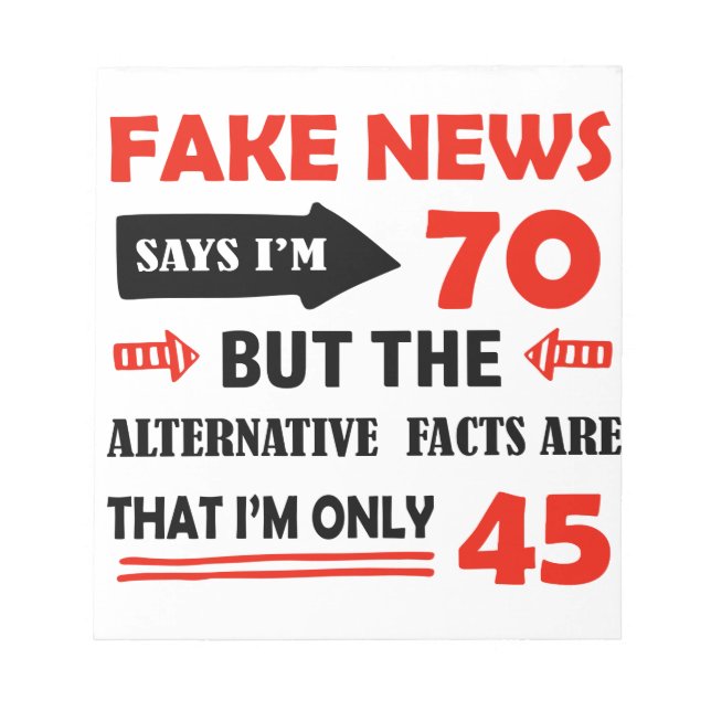 70-åriga födelsedagskalkyl anteckningsblock (Framsida)