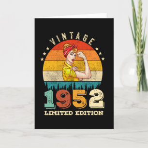 70-åriga kvinnor dag 1952 Vintage 70:e födelsedage Kort
