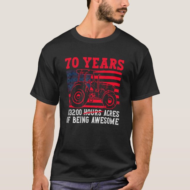 70 års ålder: 613200 Acres of Som Fantastisk-trakt T Shirt (Framsida)