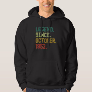 70 års ålder sedan oktober 1952 70:e födelsedag hoodie