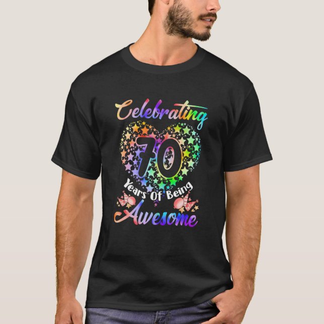70 ÅRS Åldersdagspresent T Shirt (Framsida)